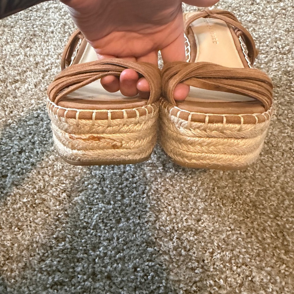 Veronica Beard Ravina Suede Espadrille wedge sandals 8 resort boho  vacation - Picture 3 of 8